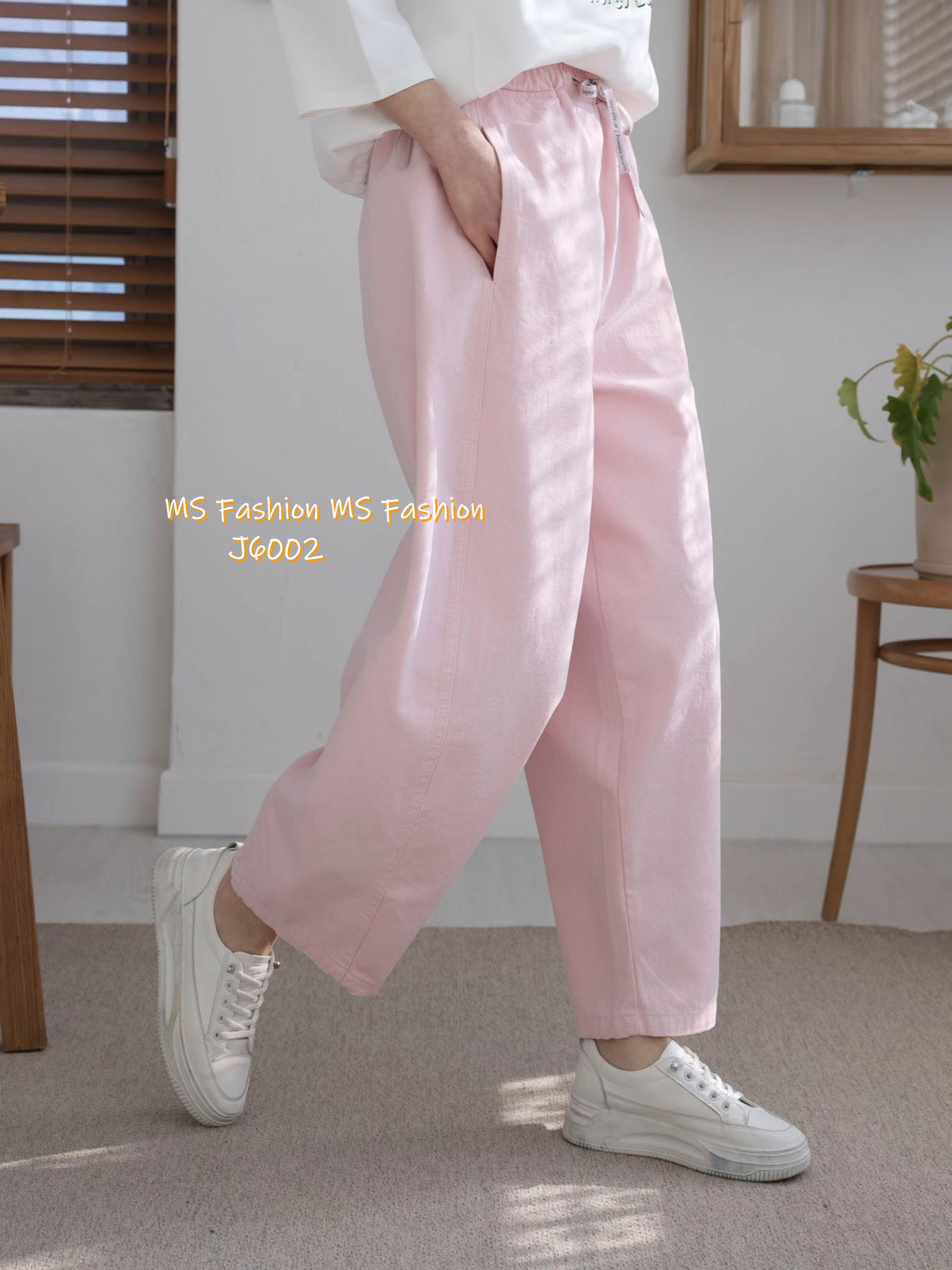 J6002 韓國🇰🇷靚色闊筒休閒褲