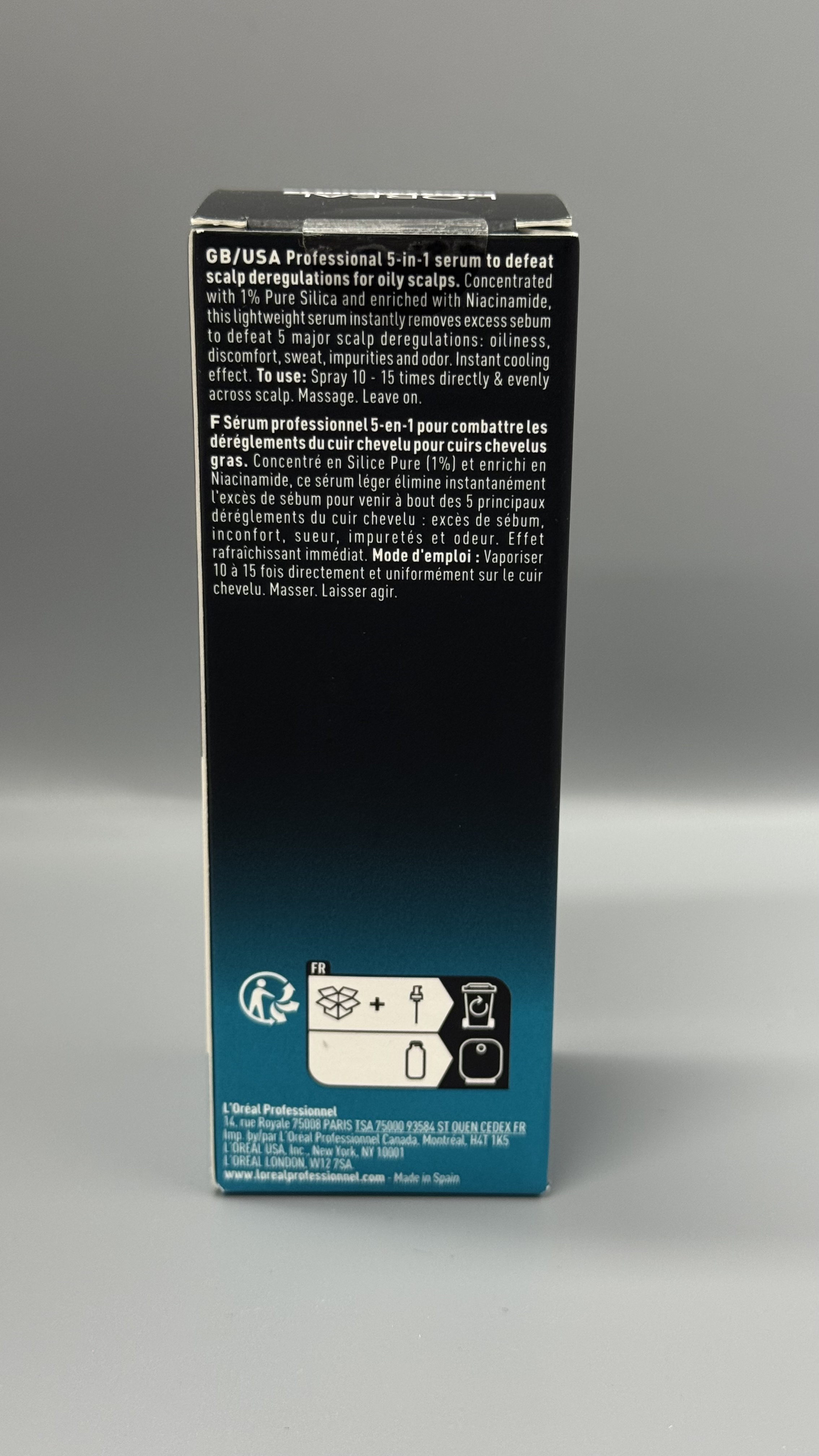 L’Oréal Professionnel Scalp Advanced Anti-Oiliness 5-in-1 Scalp Serum 30ml｜Leave-In Oil Control for Oily Scalp