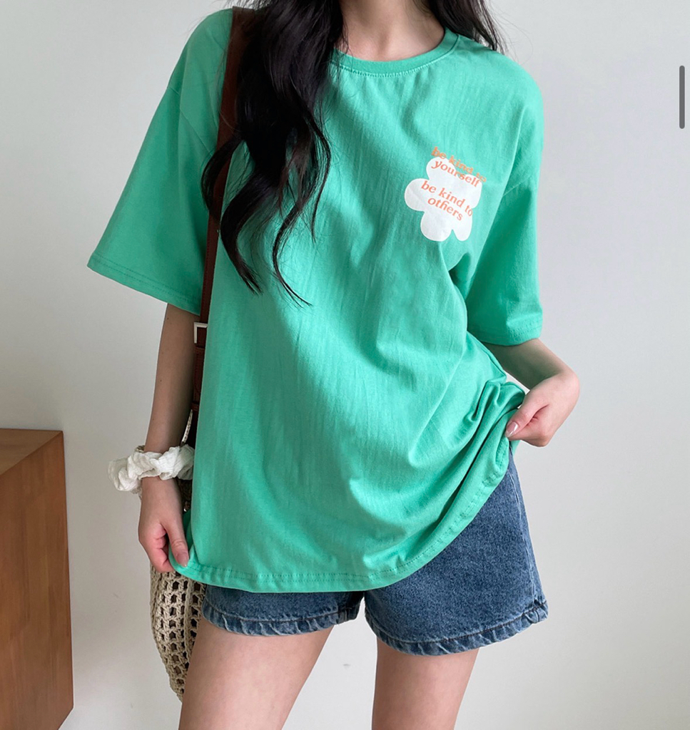 ☀️初夏優惠☀️ 撞色logo print Tee