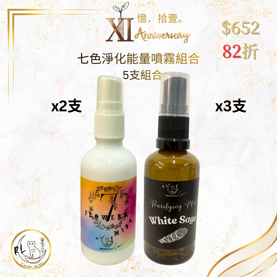 【RL BOL XI周年優惠】七色淨化能量噴霧組合