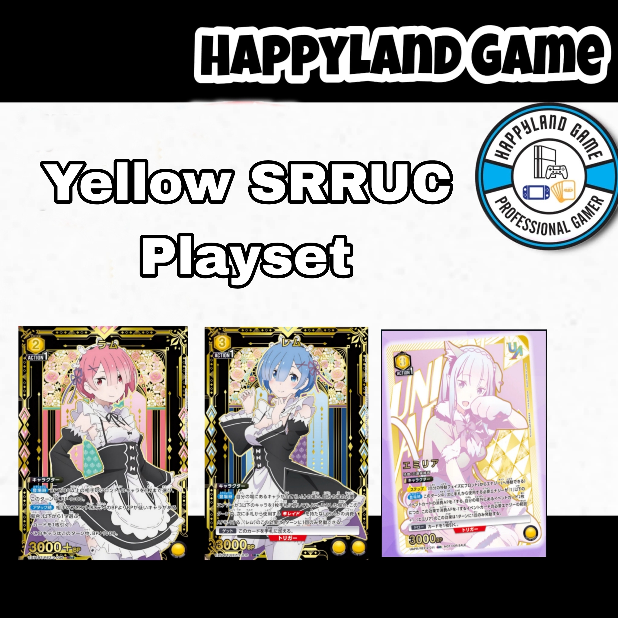Union Arena TCG Rezero Vol 2 - Yellow SRRUC Playset (Pre-Order)