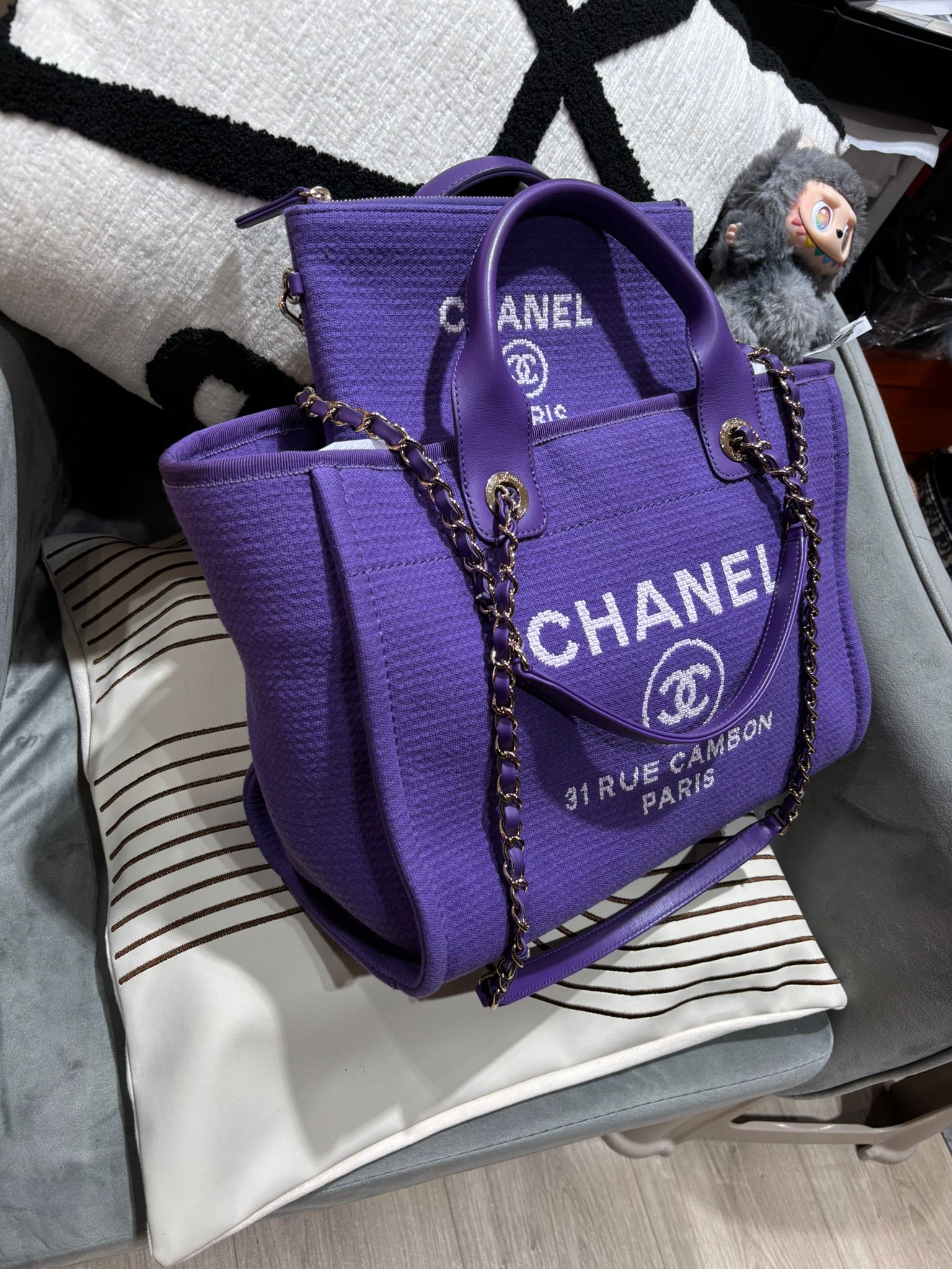 Chanel Deauville Tote Bag Small 100%Authentic, 95%New ✅晶片✅Pouch✅Dust bag