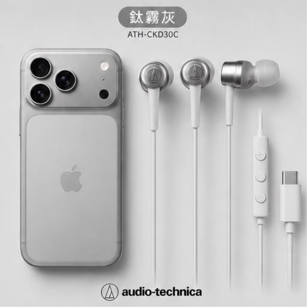 日本鐵三角 Audio-Technica ATH-CKD30C USB Type-C™️ 耳道式耳機