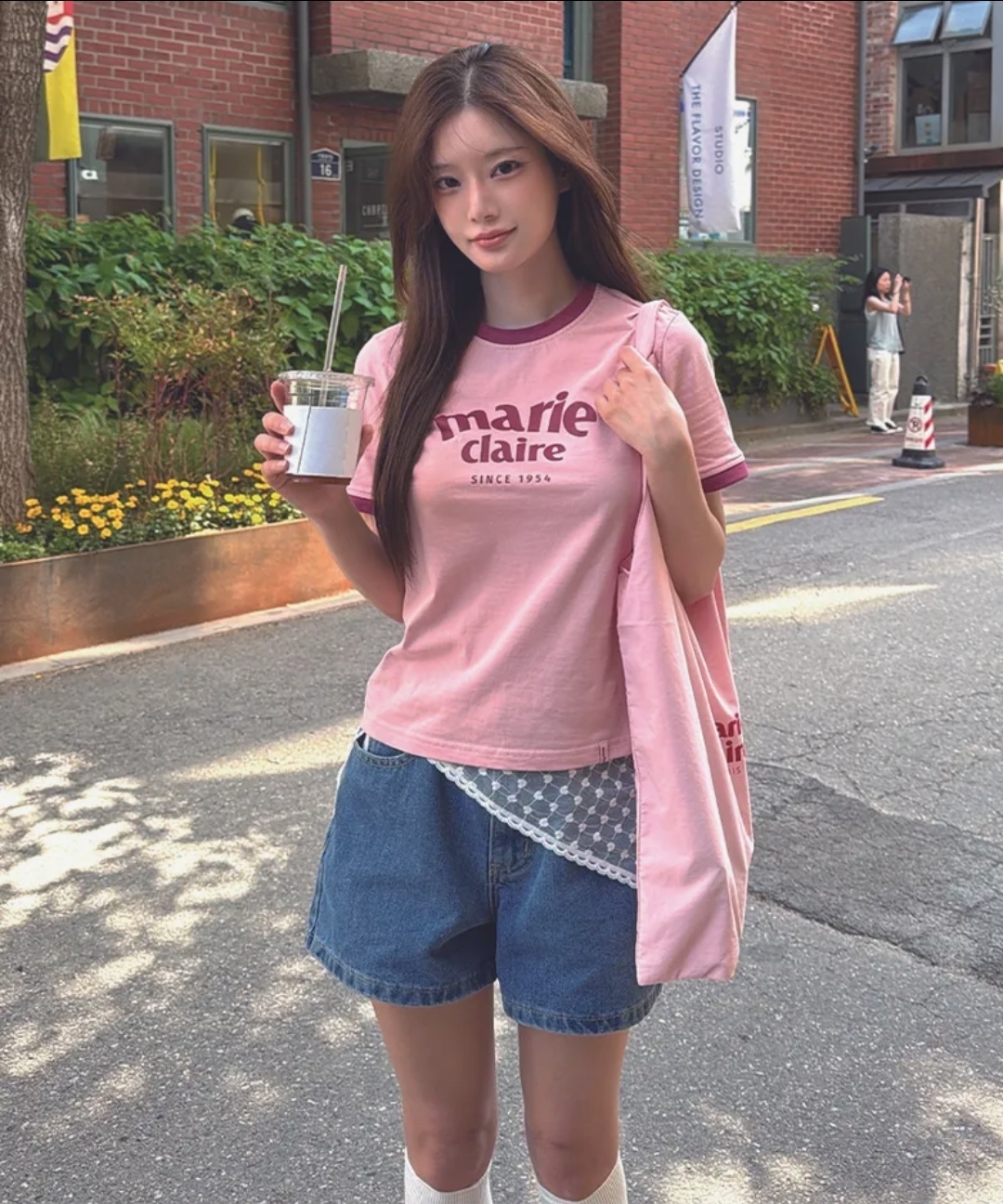 Marie Claire Logo Ringer Tee 
