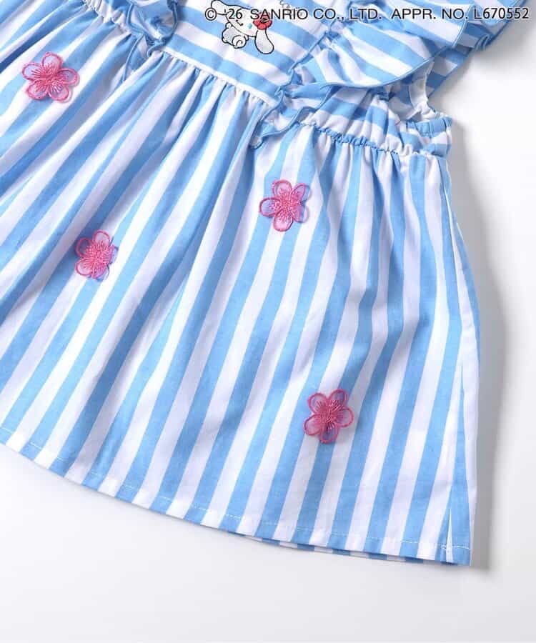 🇯🇵預訂 日本直送🇯🇵Apres les cours x Sanrio系列兩色人物刺繡蕾絲花卉荷葉邊條紋上衣