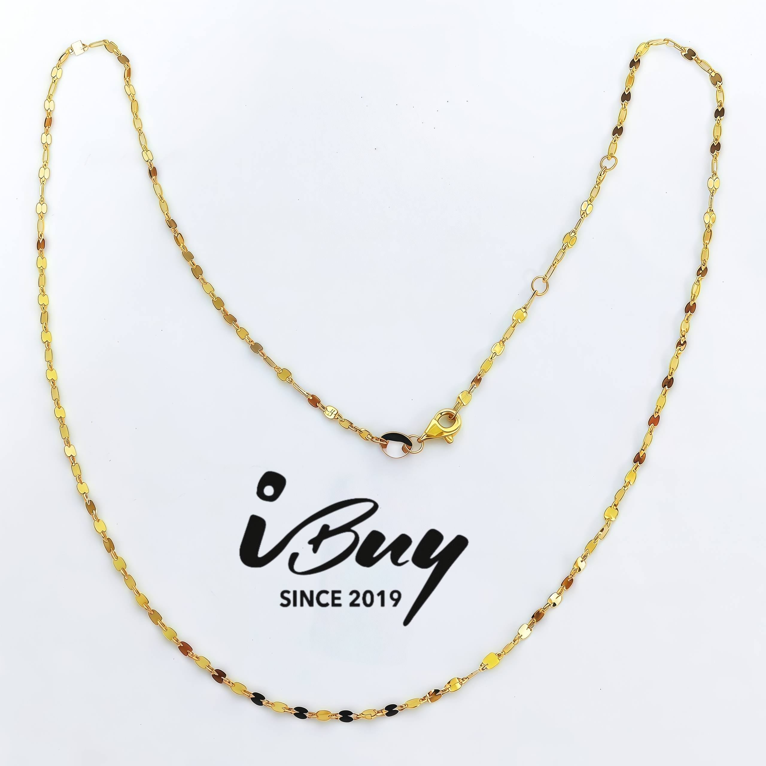999 GOLD 1MM MIRROR NECKLACE 40CM/44CM 999 金 1MM 镜子项链 40CM/44CM