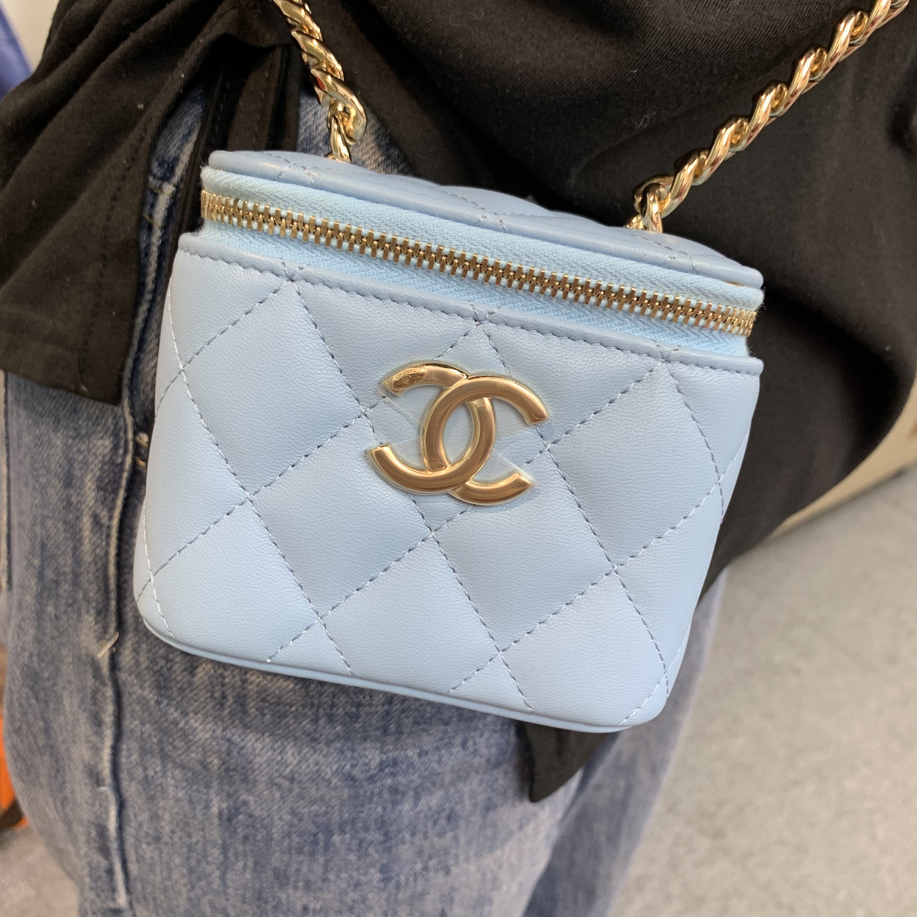 CHANEL COCO鏈縧小盒子 化妝包有鏡膜