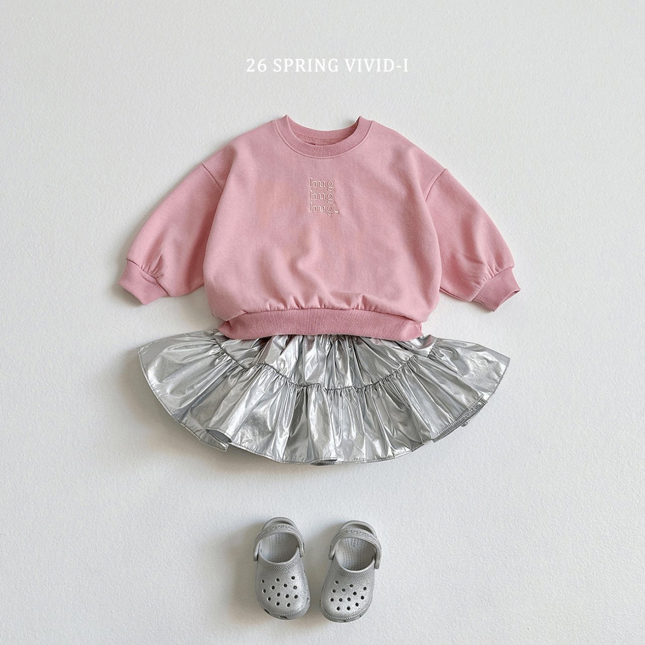 🌸預訂 韓國直送🌸🇰🇷VIVIDI四色Hug刺繡撞色長袖上下套裝