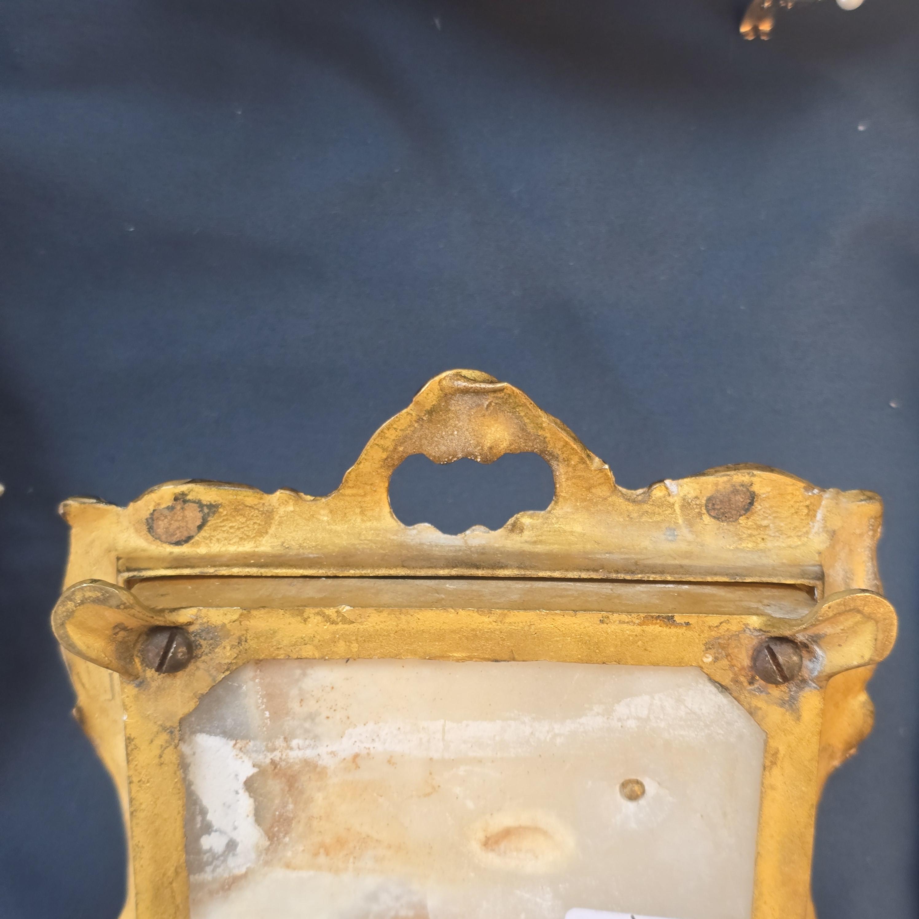 Antique European Late 1800-Early 1900s Alabaster Ornate Tray (MT2488)