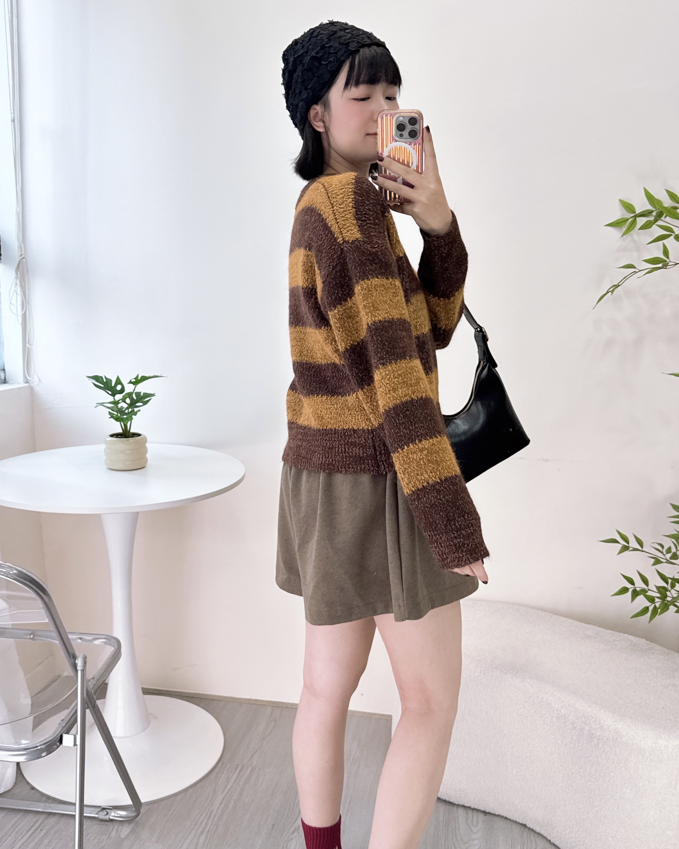 靚色柔軟粗間針織上衣 2色