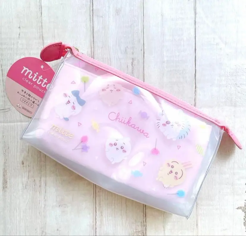 現貨🌸日本直送 |Chiikawa日版化妝袋/收納袋/多用途小袋（粉）