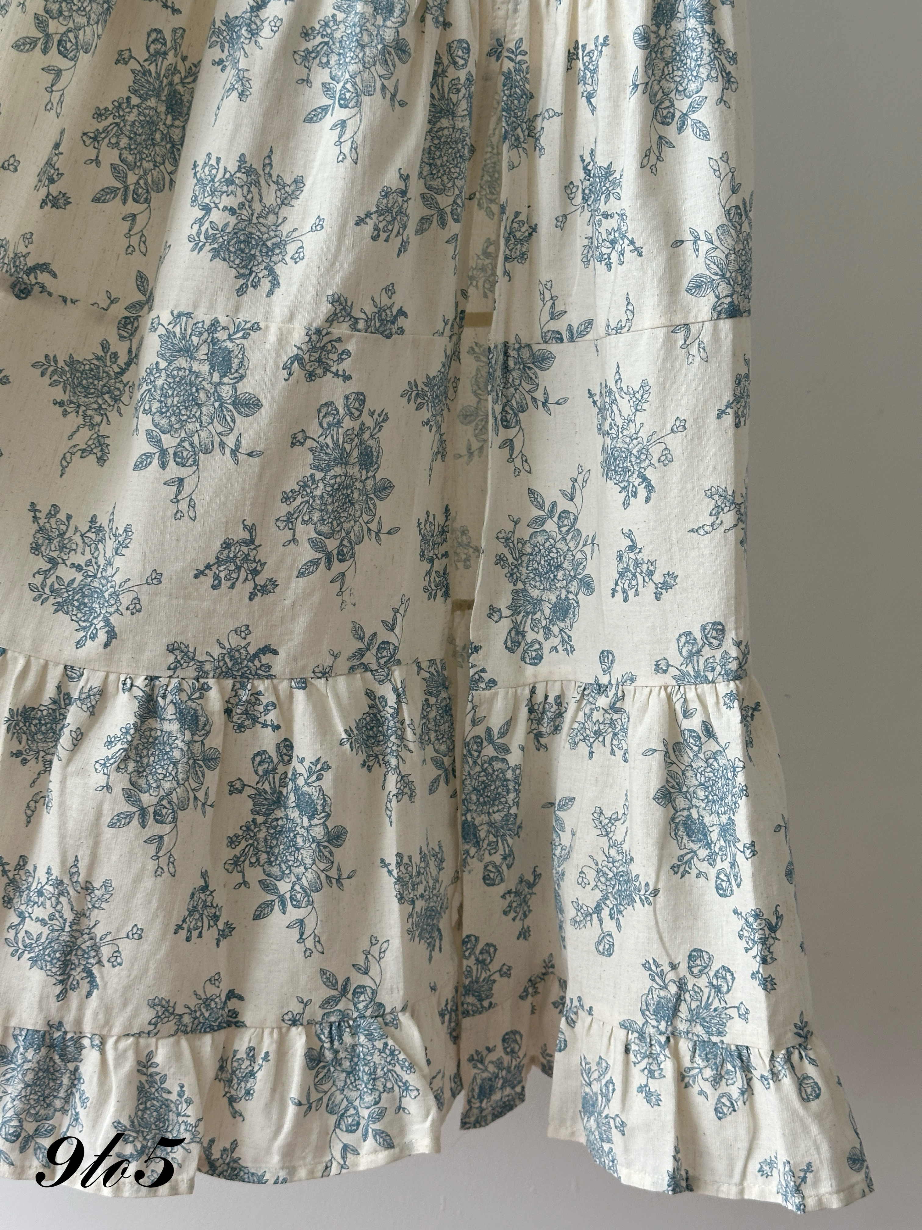 D2361 Floral Matching Set - Black & Blue