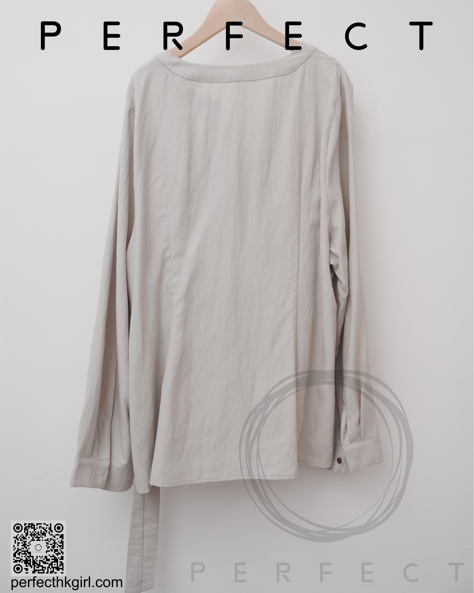 T0007_氣質自帶腰帶隨性上衣（氣質灰）