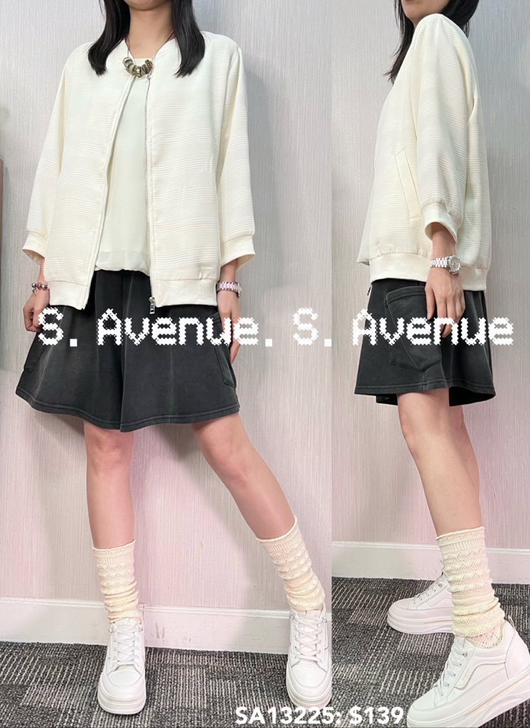 SA13225: 中袖暗間拉錬外套