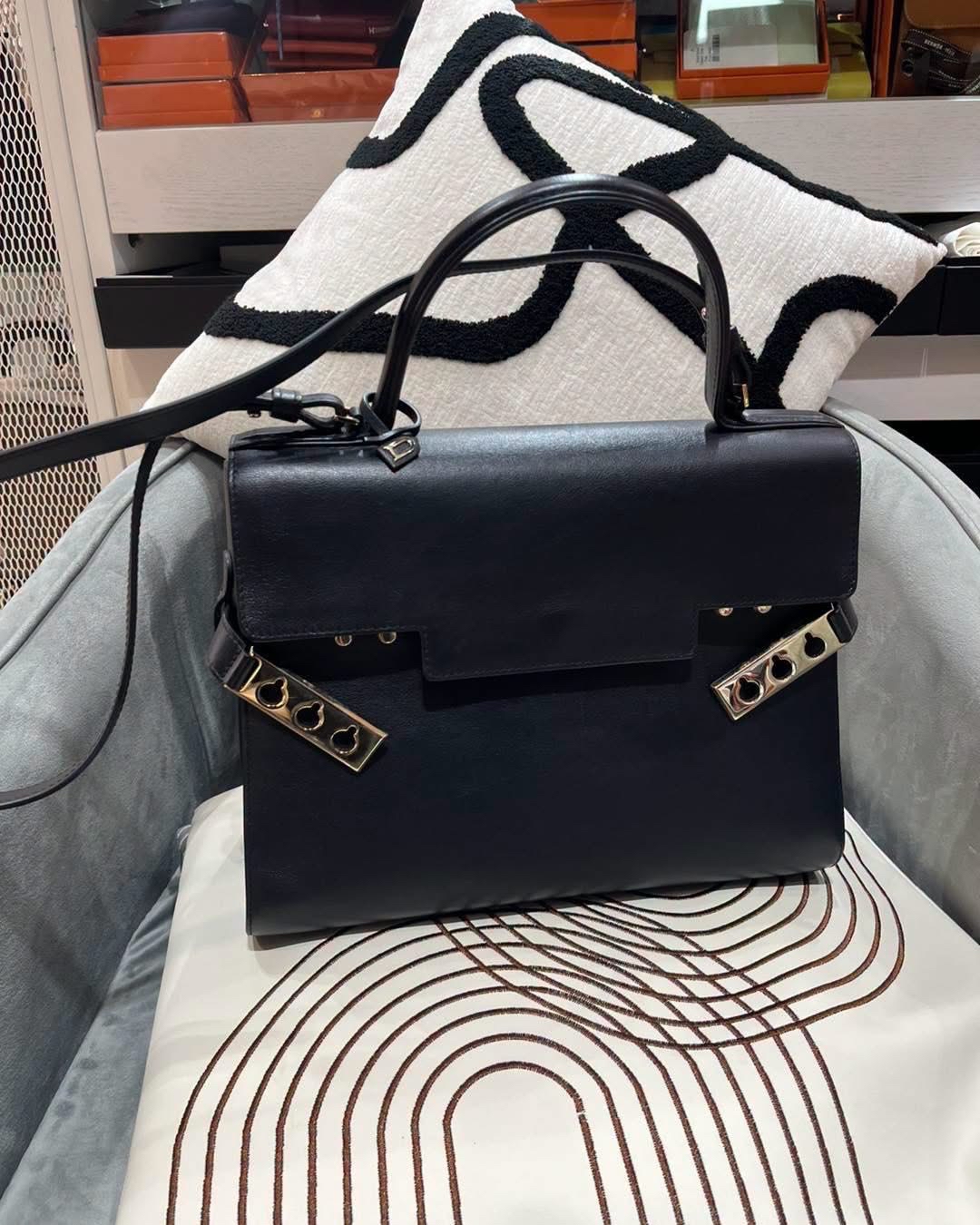DELVAUX Brillant Gm 2 way bag 牛皮 Black 100%Authentic ,95%new ✅dust bag 