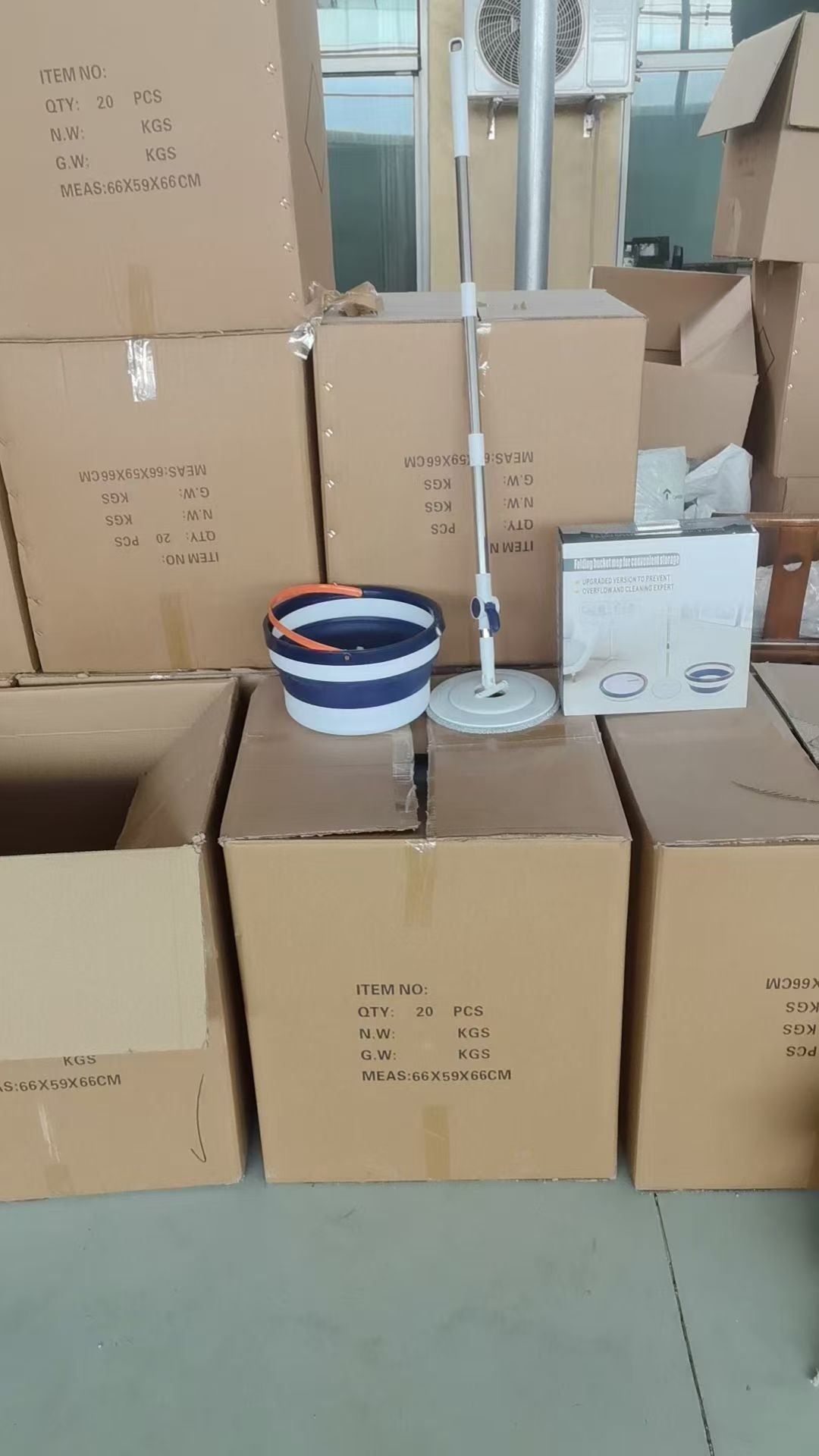拖把 折叠桶+拖把