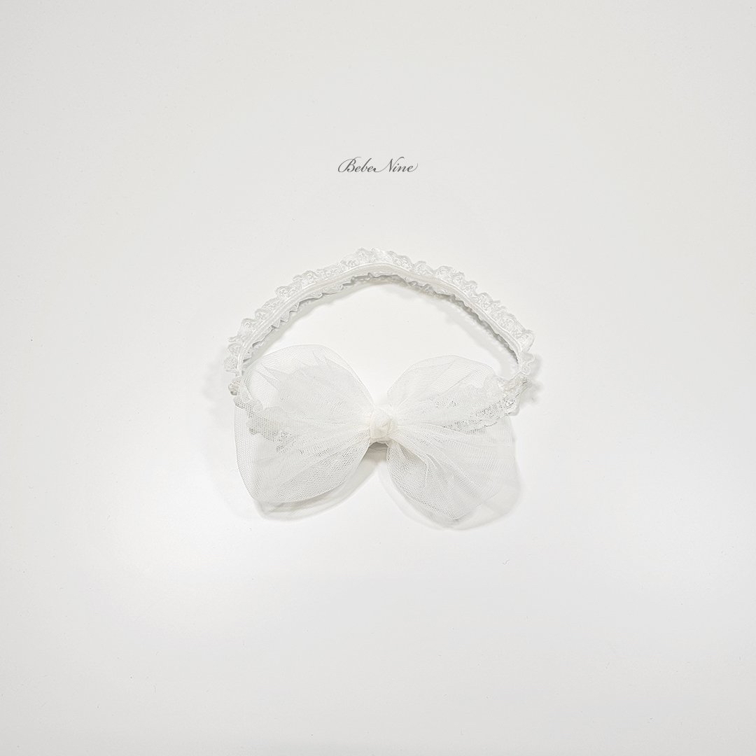 ☀️預訂 韓國直送☀️🇰🇷Bebenine兩色蕾絲波點蝴蝶結髮帶