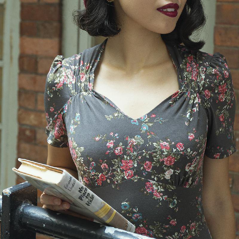 (SOLD OUT)1940s War Time Sweetheart Day Dress(FM104)