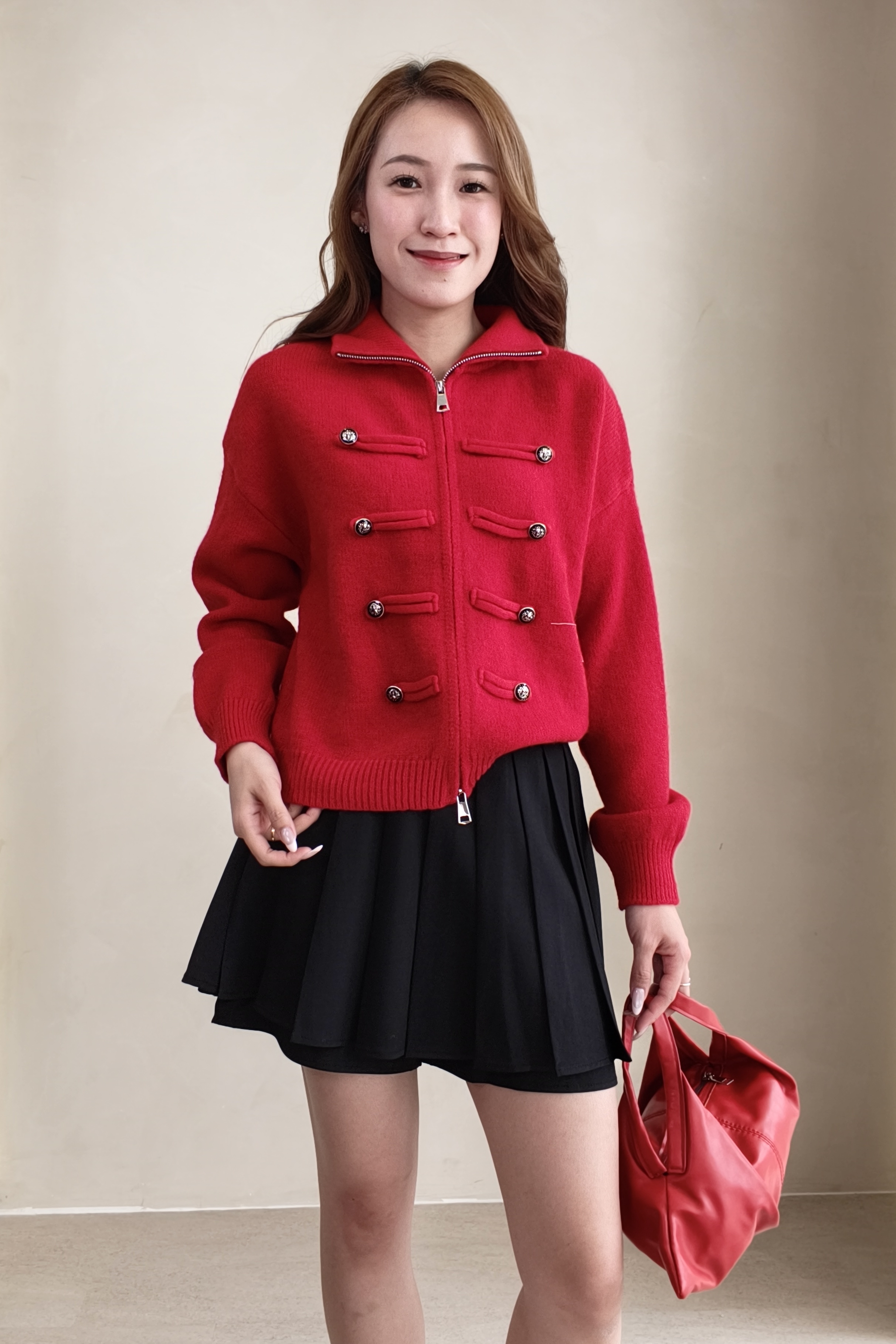 985 Regal Military-Inspired Knit Jacket