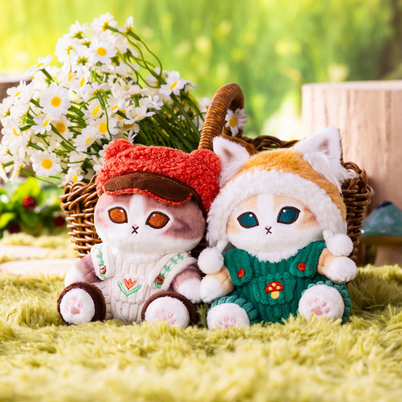 🎀【預訂】Mofusand Woodlands 公仔掛飾 - 熊帽