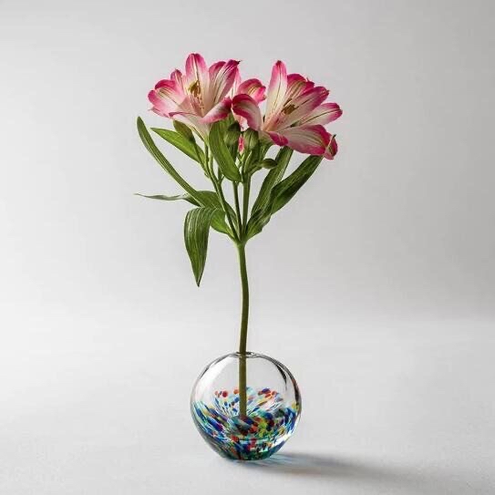 津軽びいどろ-日本製 - ADERIA GLASS -玻璃花瓶-藍色