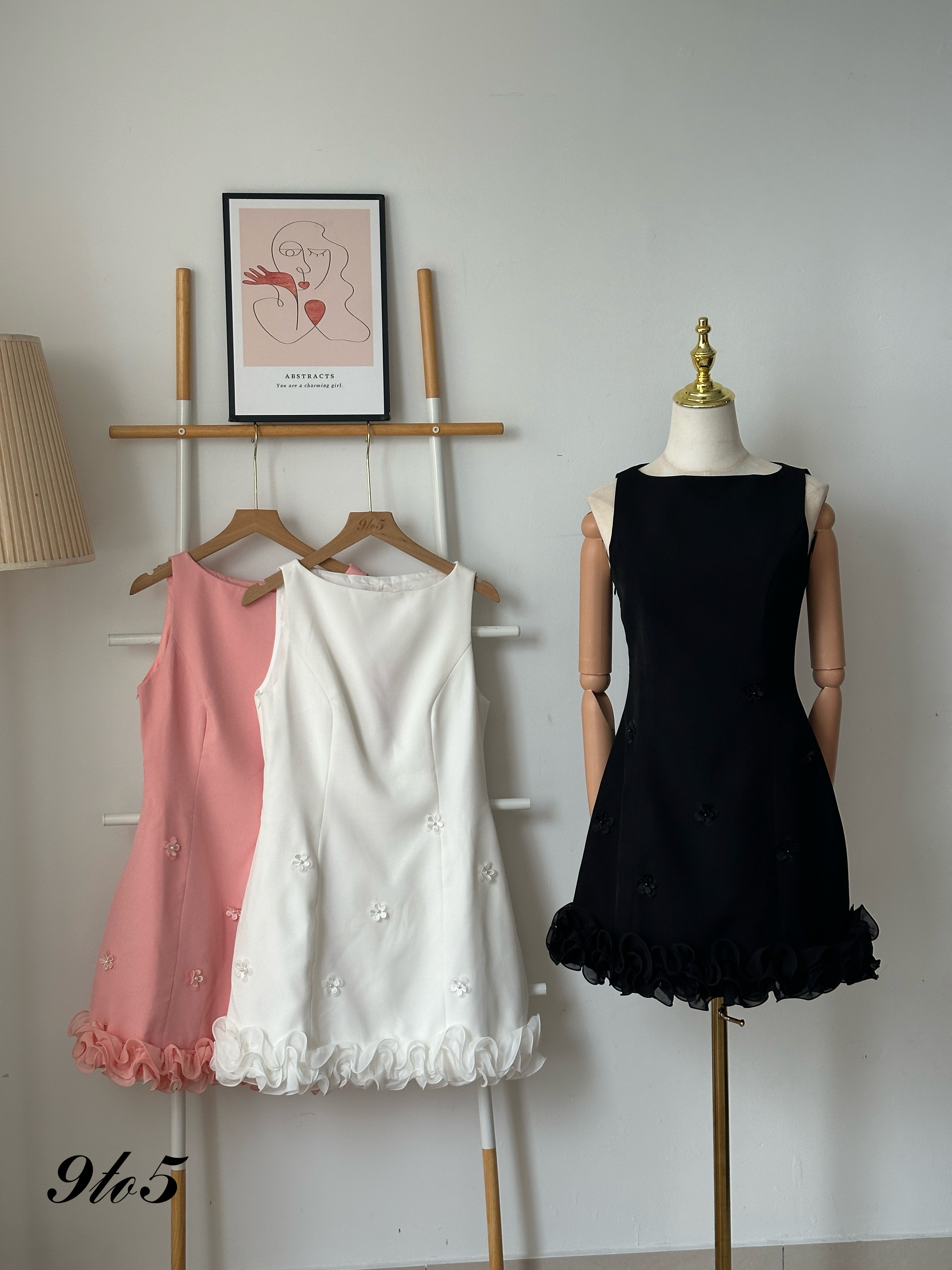 D2326 Sleeveless Floral Dress - 3 Colors