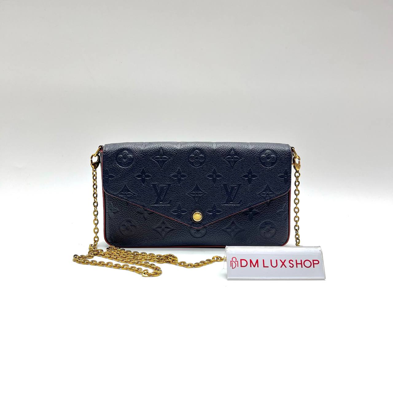 LV Navy Blue Empreinte Leather Felicie