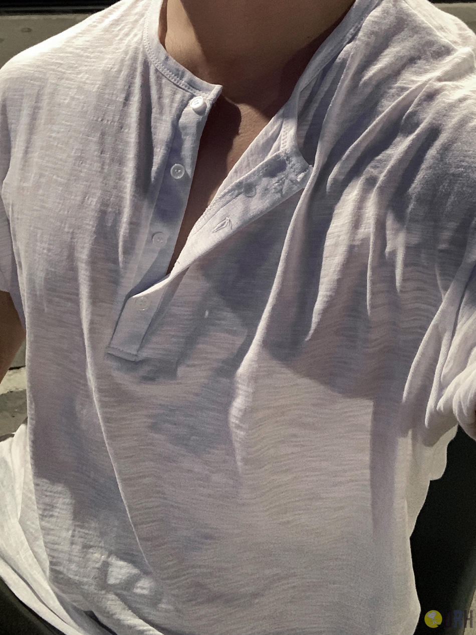 【100%保證韓國直送】Soft Slub Henley Neck輕薄柔軟半寬鬆短袖Tee 👕 [8 color] RL115126