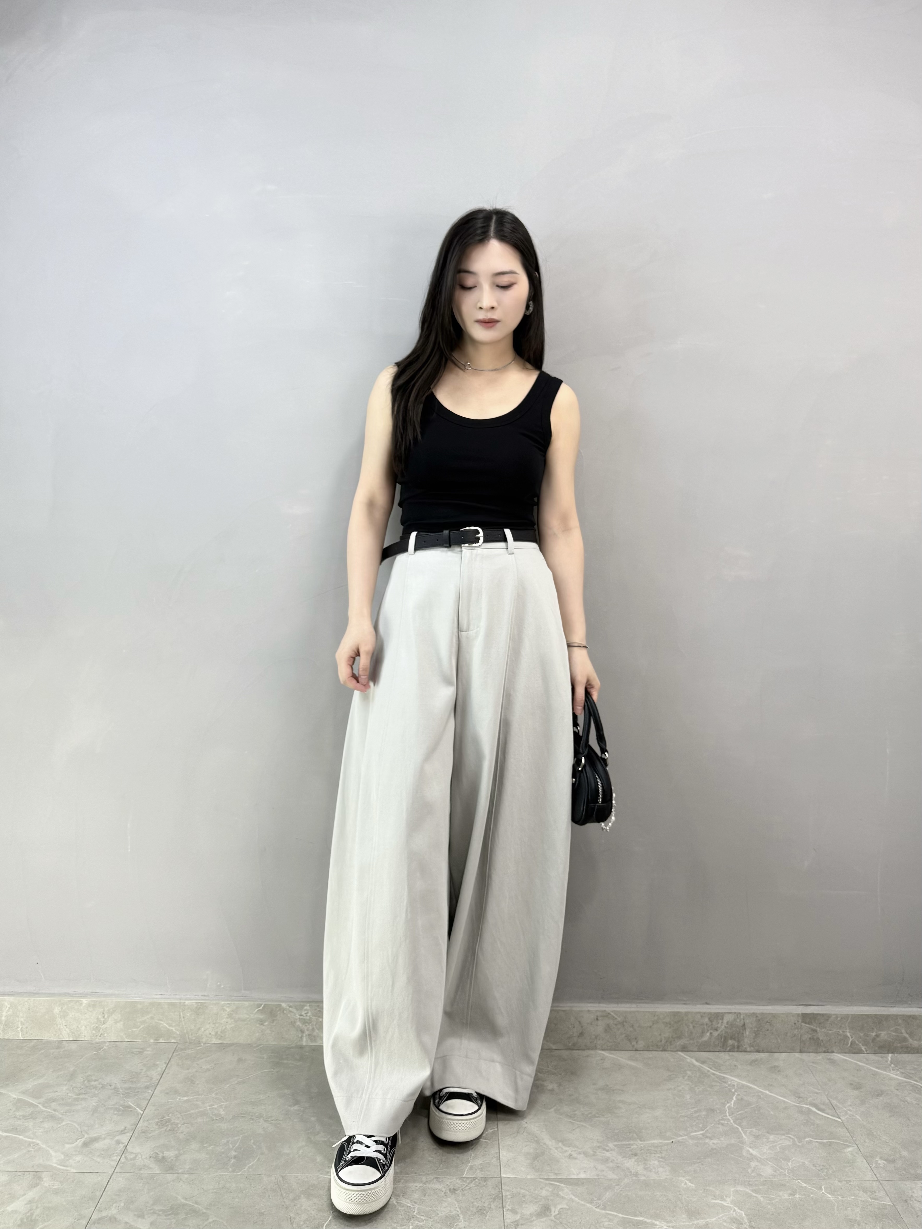 I61 連Belt彎刀褲