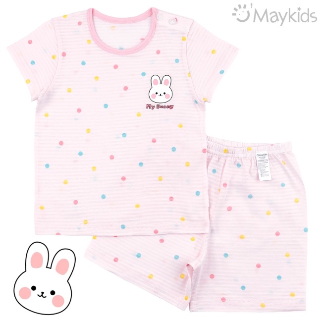 Maykids 5分袖家居服 (星光兔兔)