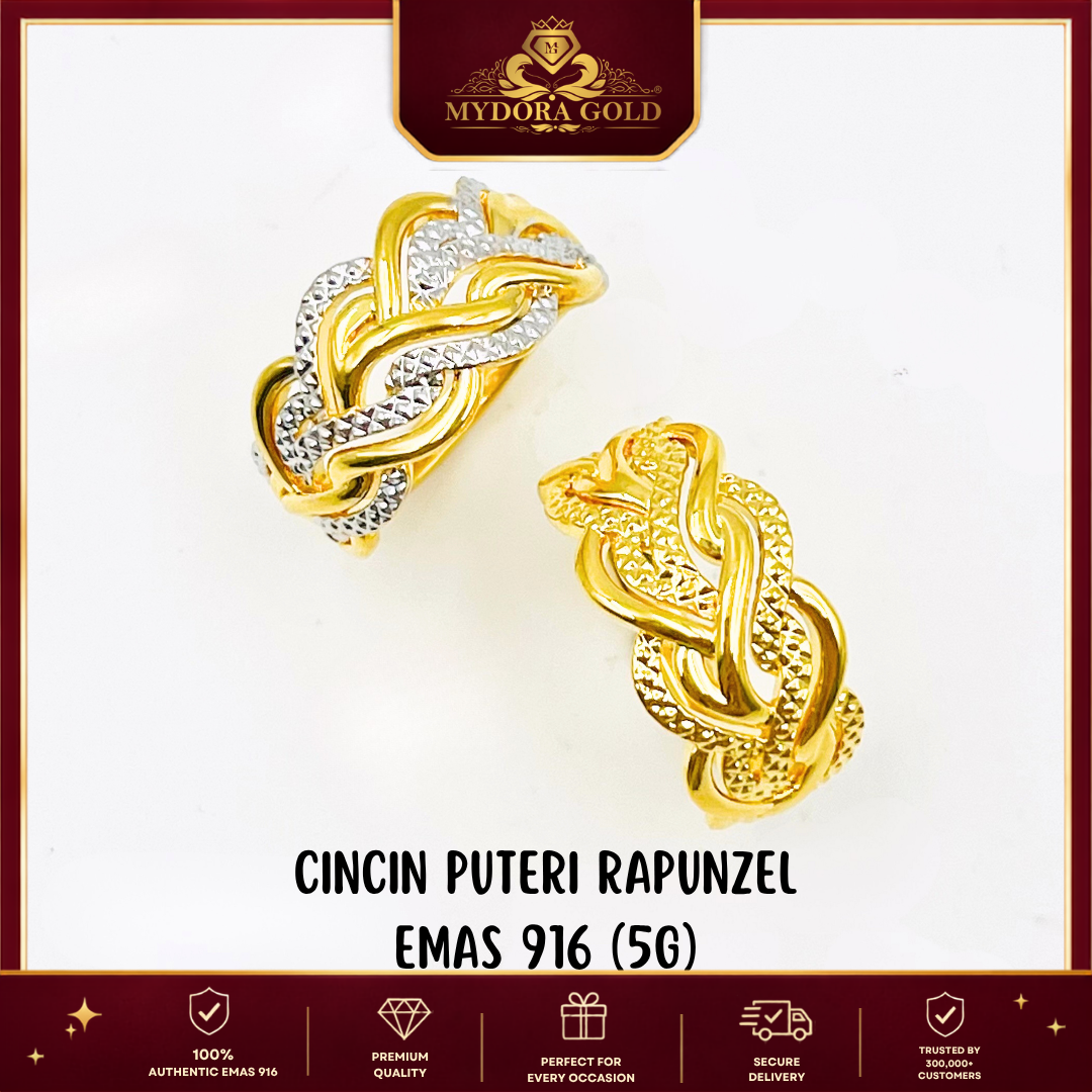 MYDORA Cincin Puteri Rapunzel (5G) l EMAS 916/22K