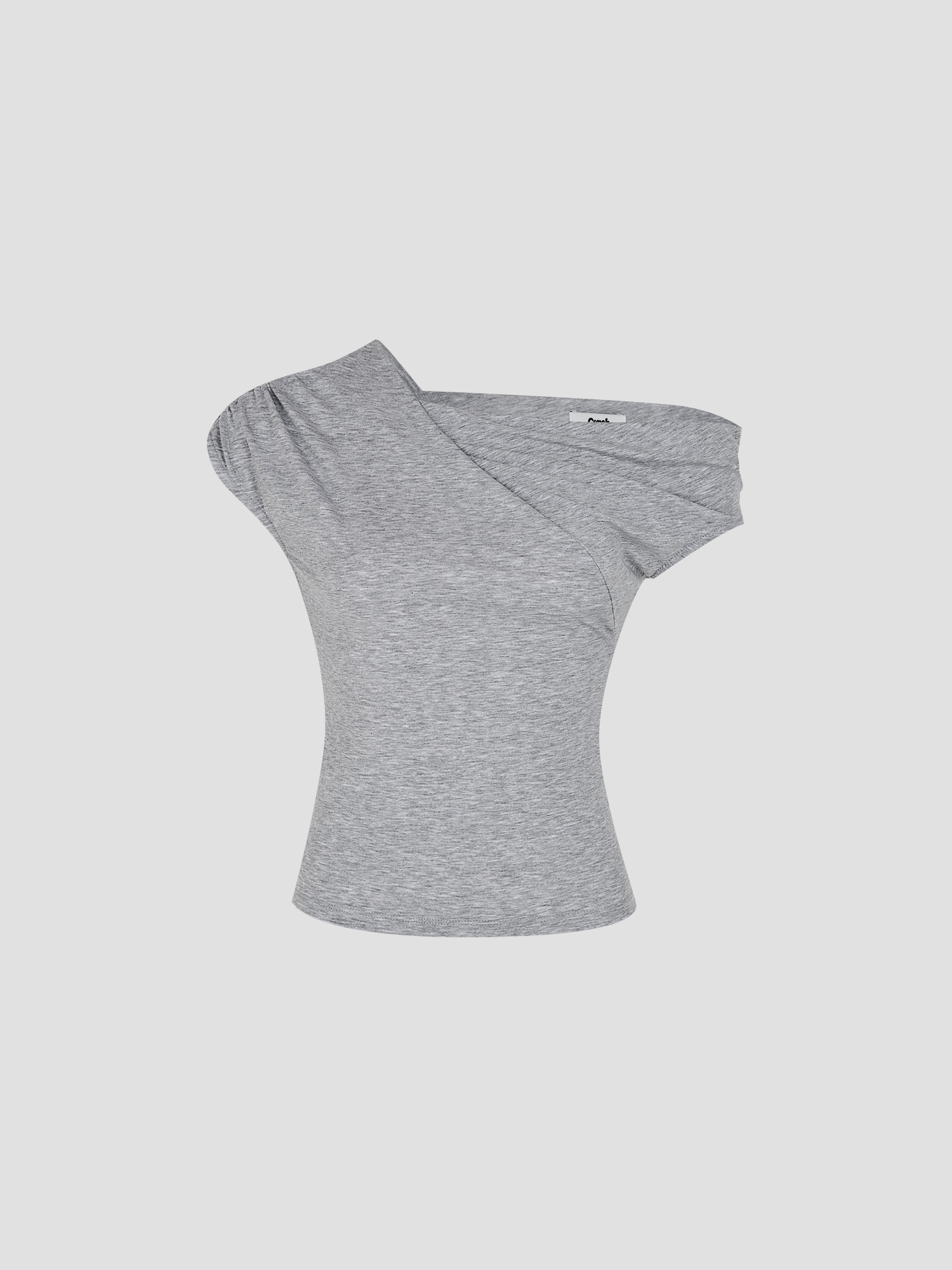 預購_Satva Unbalanced Off-Shoulder T-shirt by Conch