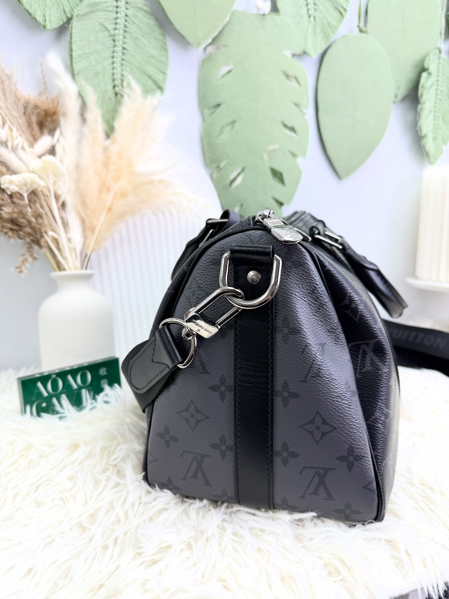 LV🤍PRE OWNED City keepall 35 黑色老花 晶片款 有塵袋有盒🖤