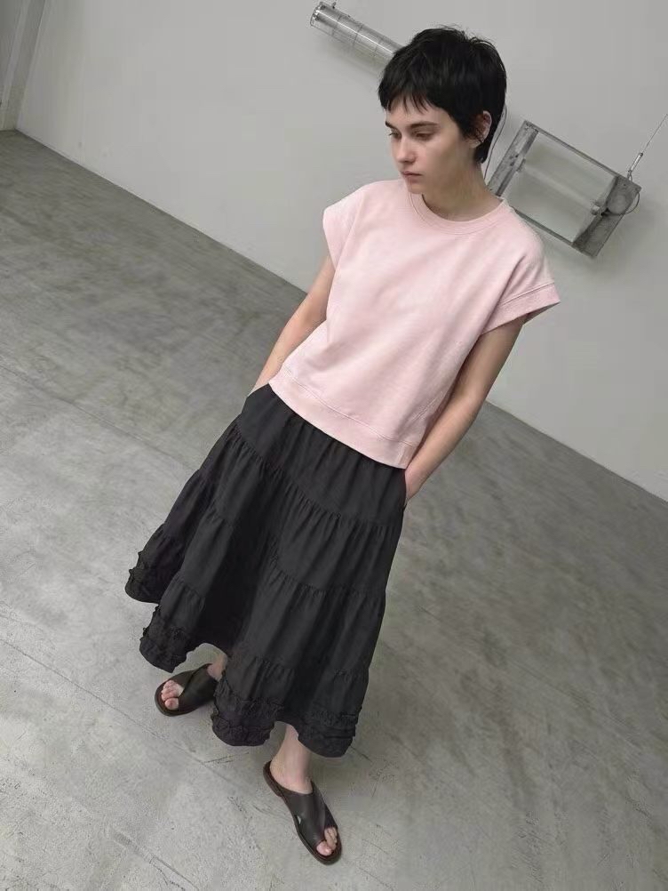 純色寬鬆短袖上衣