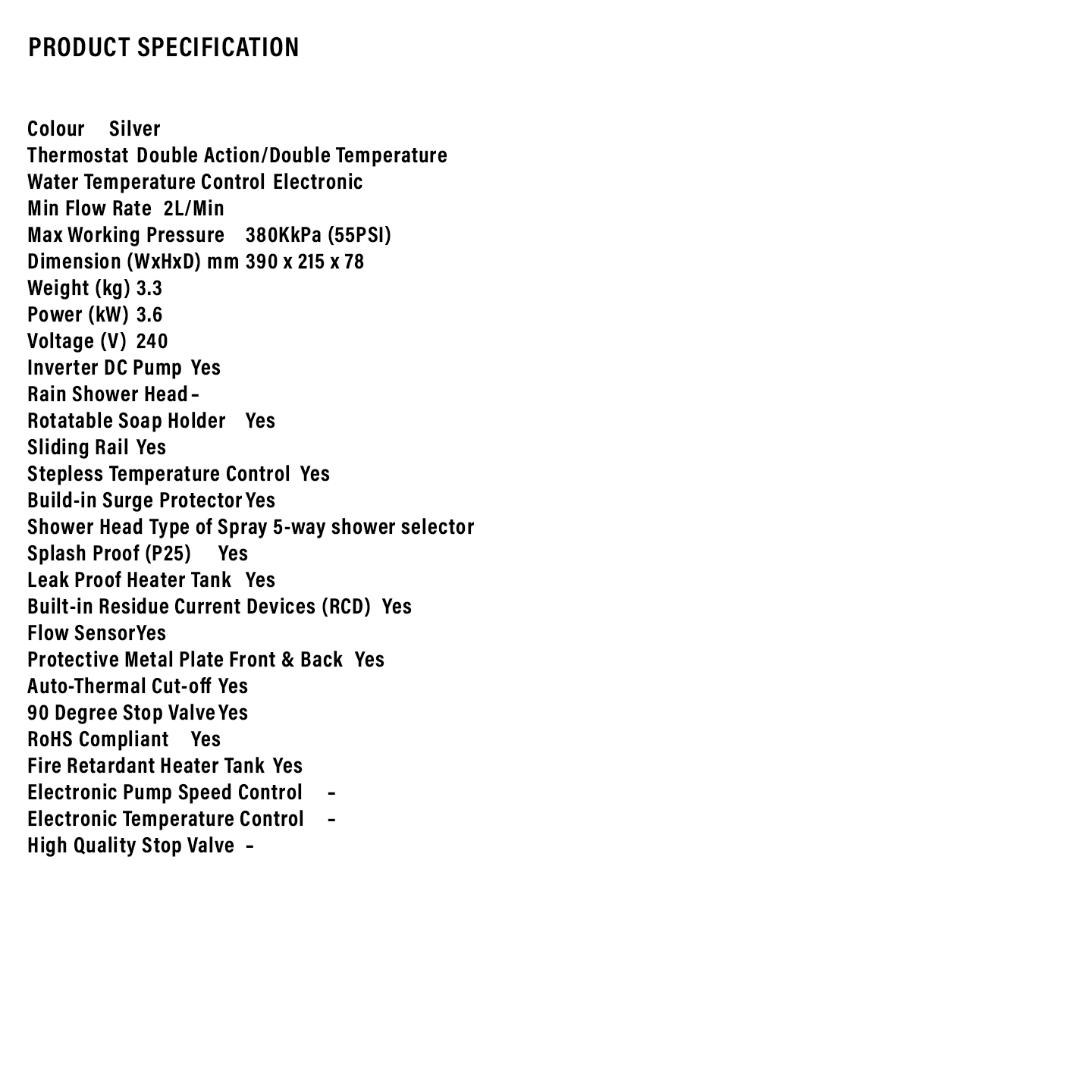 Sharp DC Pump Water Heater (WHP315N)