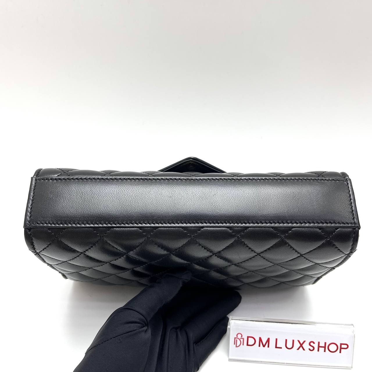 YSL Envelope Sling Bag Black Lambskin Small GHW
