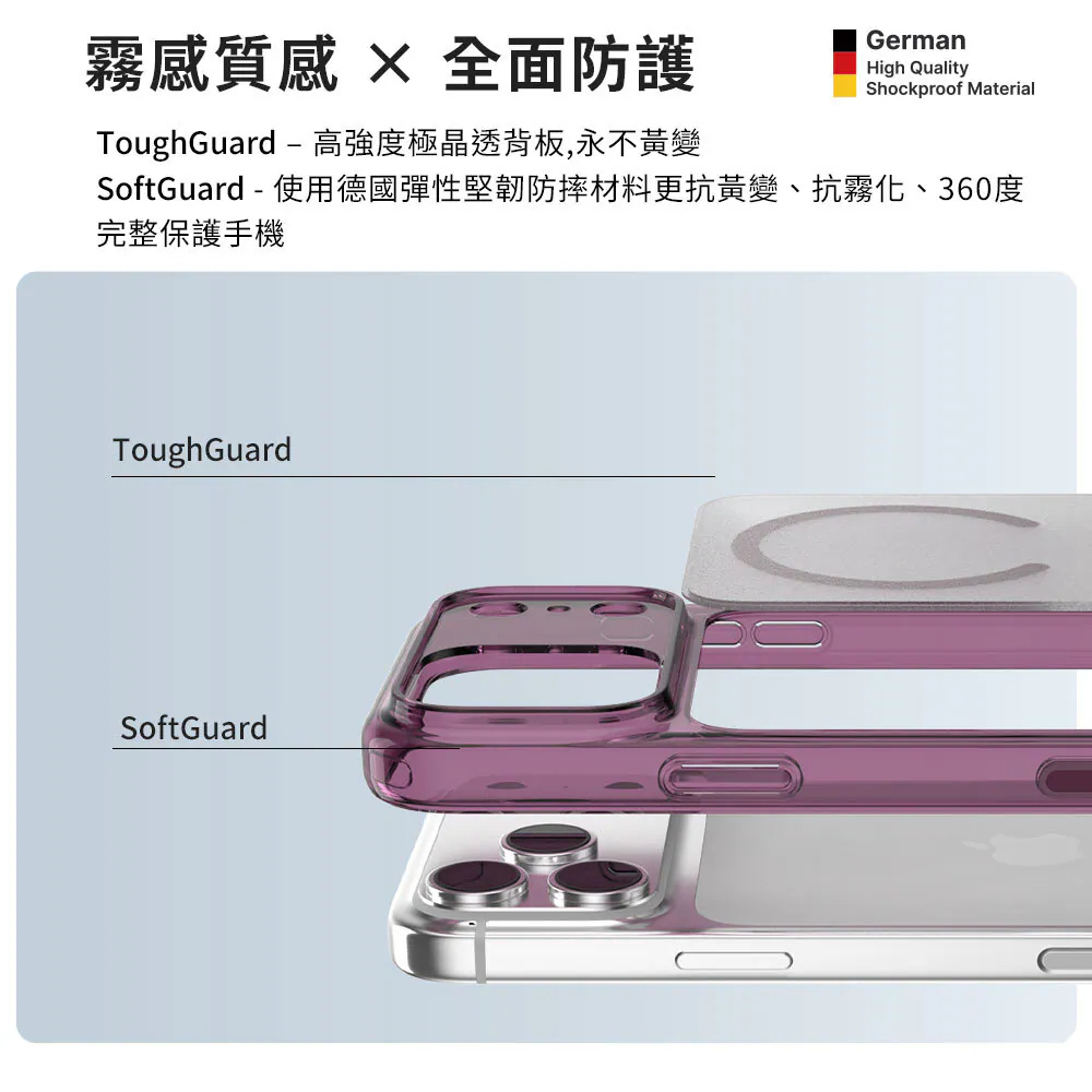 JTlegend Hybrid Cushion減震防摔磁吸保護殼