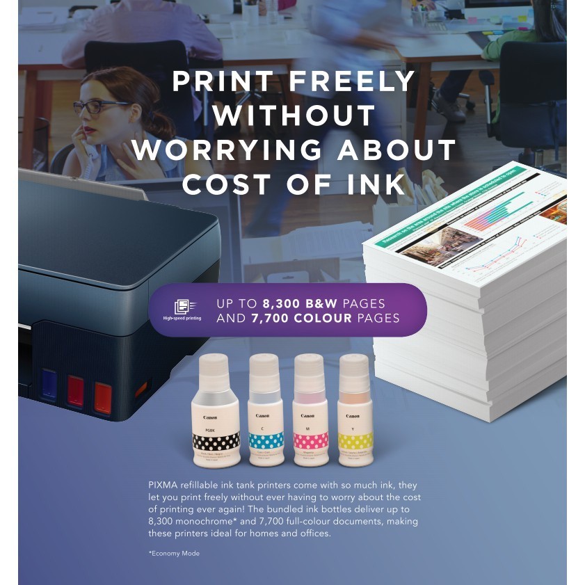 Canon Ink Bottle GI-71 Black Cyan Magenta Yellow MC-G02 Maintaince Cartridge for G1020 G2020 G3020 G3060