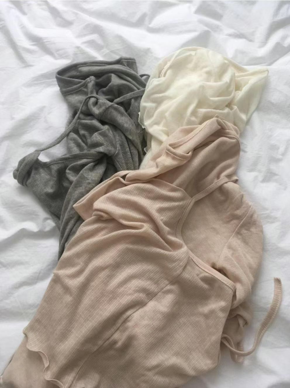 【休閒甜美】木耳邊兩件套薄身上衣