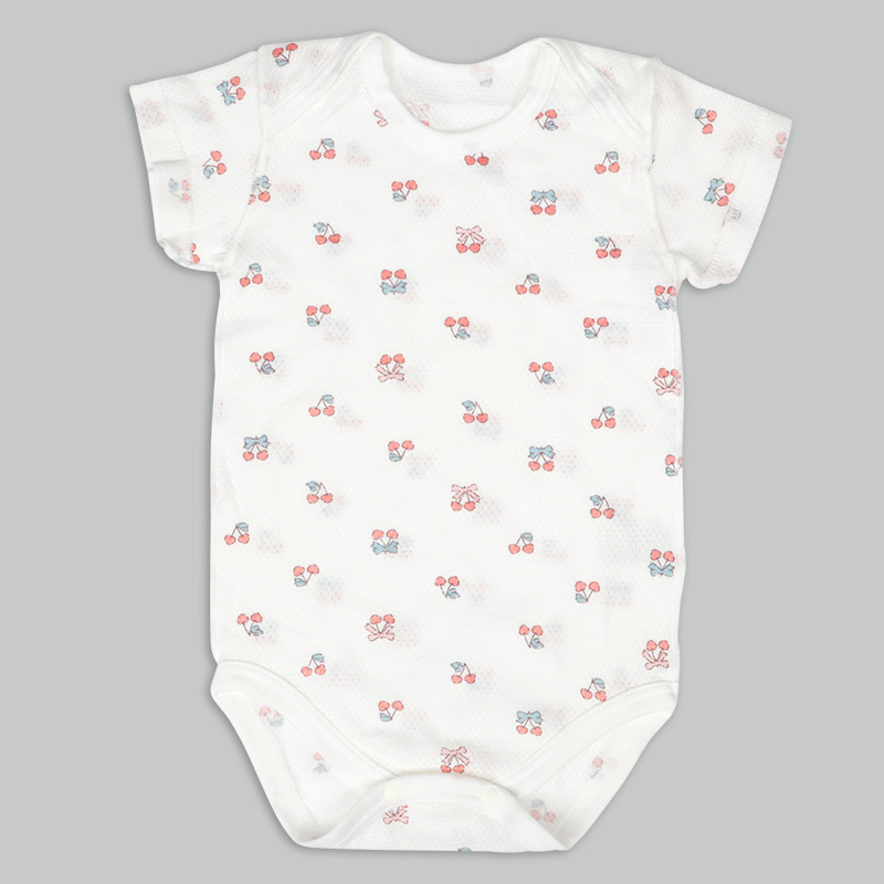 🇯🇵預訂 日本直送🇯🇵櫻桃印花純棉網眼短袖包屁衣兩件套