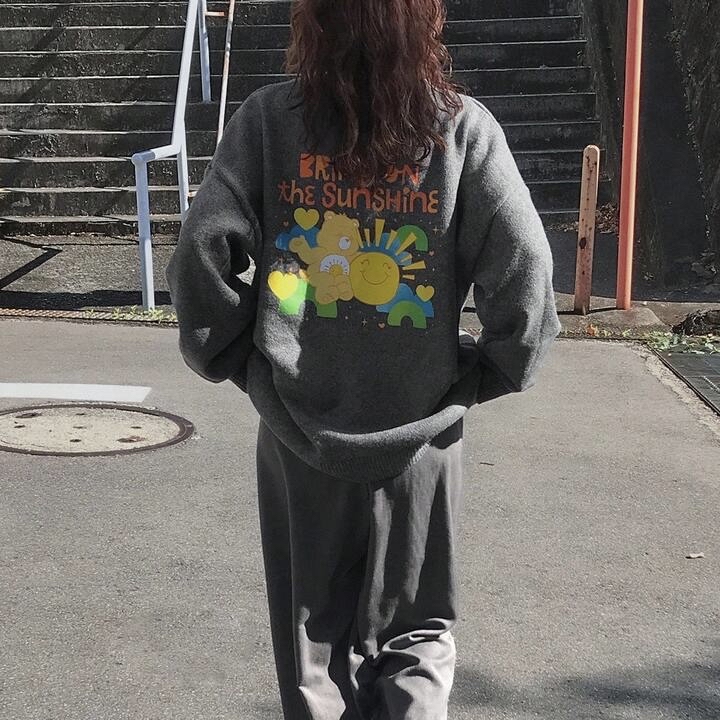 🌈care bears🐻印花針織毛衣