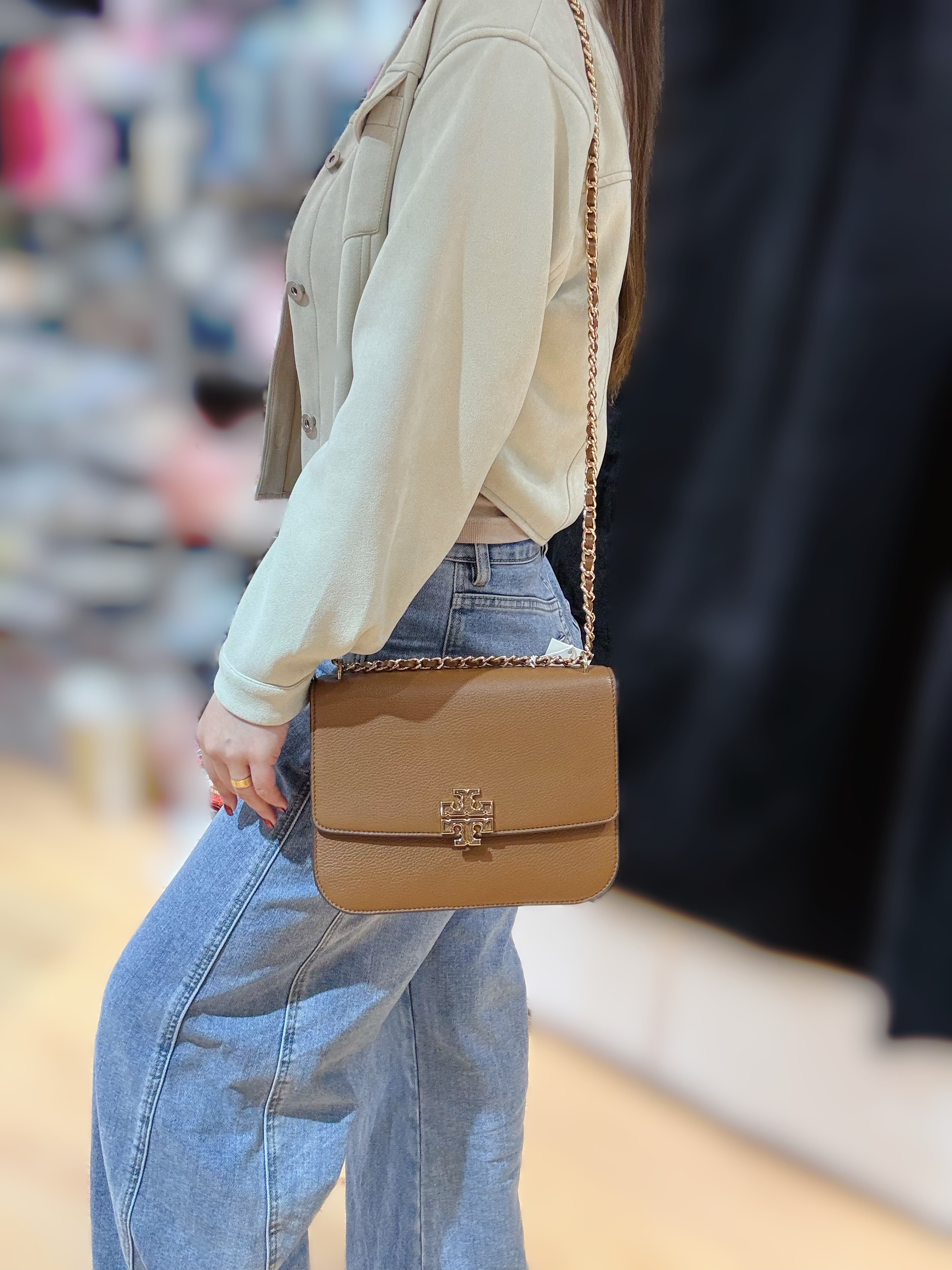 Tory burch Britten adjustable bag M brown