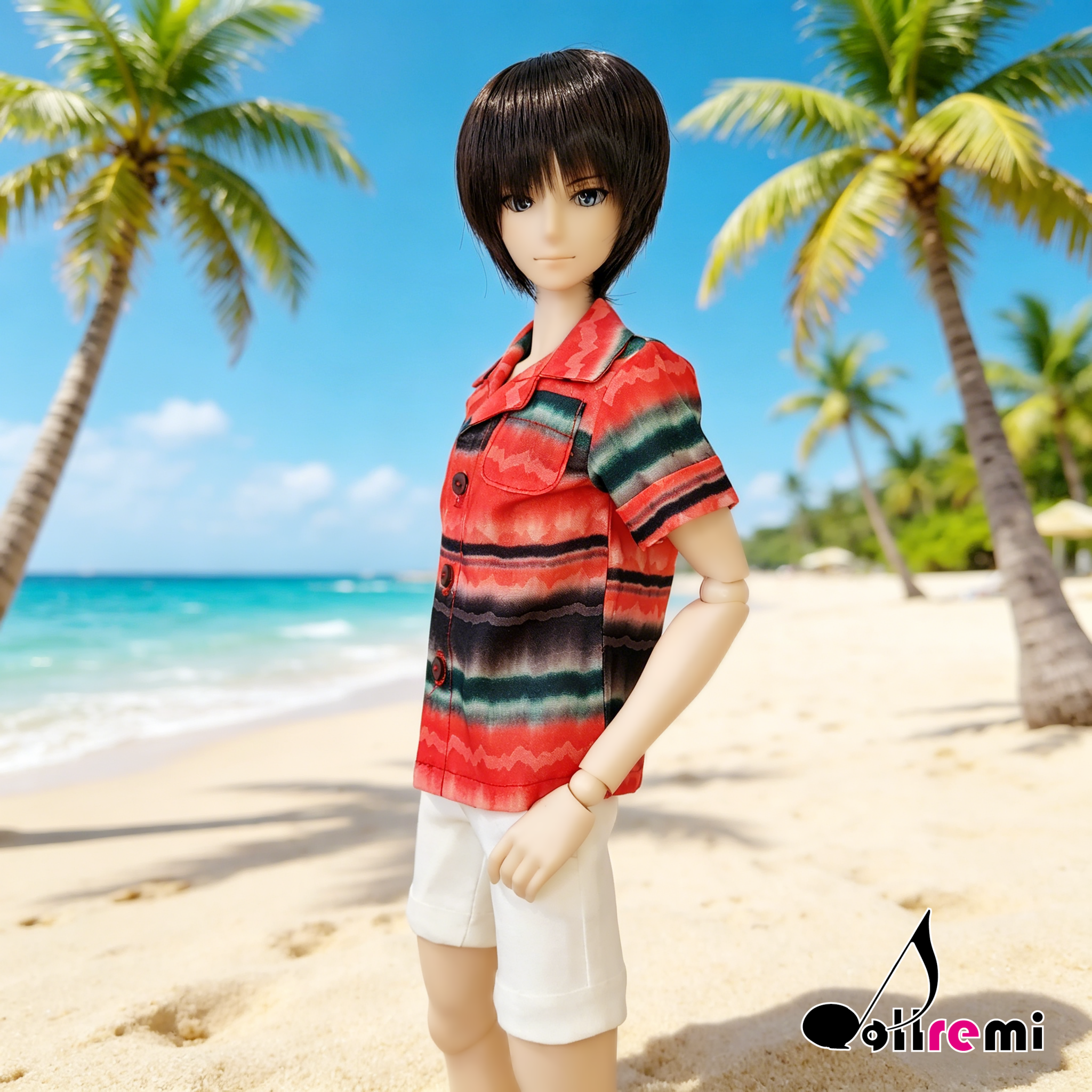 【dollremi】(DD0532A) 男裝花紋短袖襯衫 Men's Floral Short Sleeve Shirt