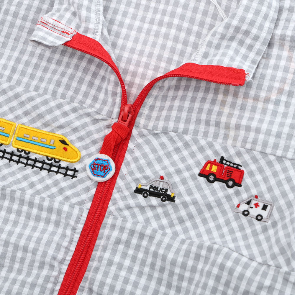 🆕【⭐訂購⭐】 🇯🇵日本直送🌀 日本品牌 Bab Chip 交通工具 格仔紋風褸［2款選］🌀[PLCA-0104] [260406]