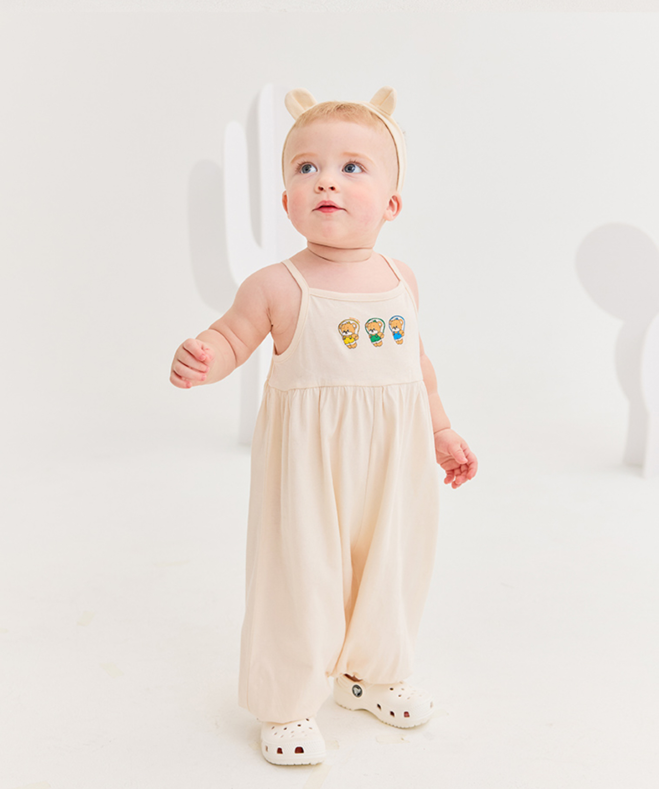 ☀️預訂 韓國直送☀️🇰🇷Milk Baby五色跳繩小熊印花寬鬆吊帶連身褲