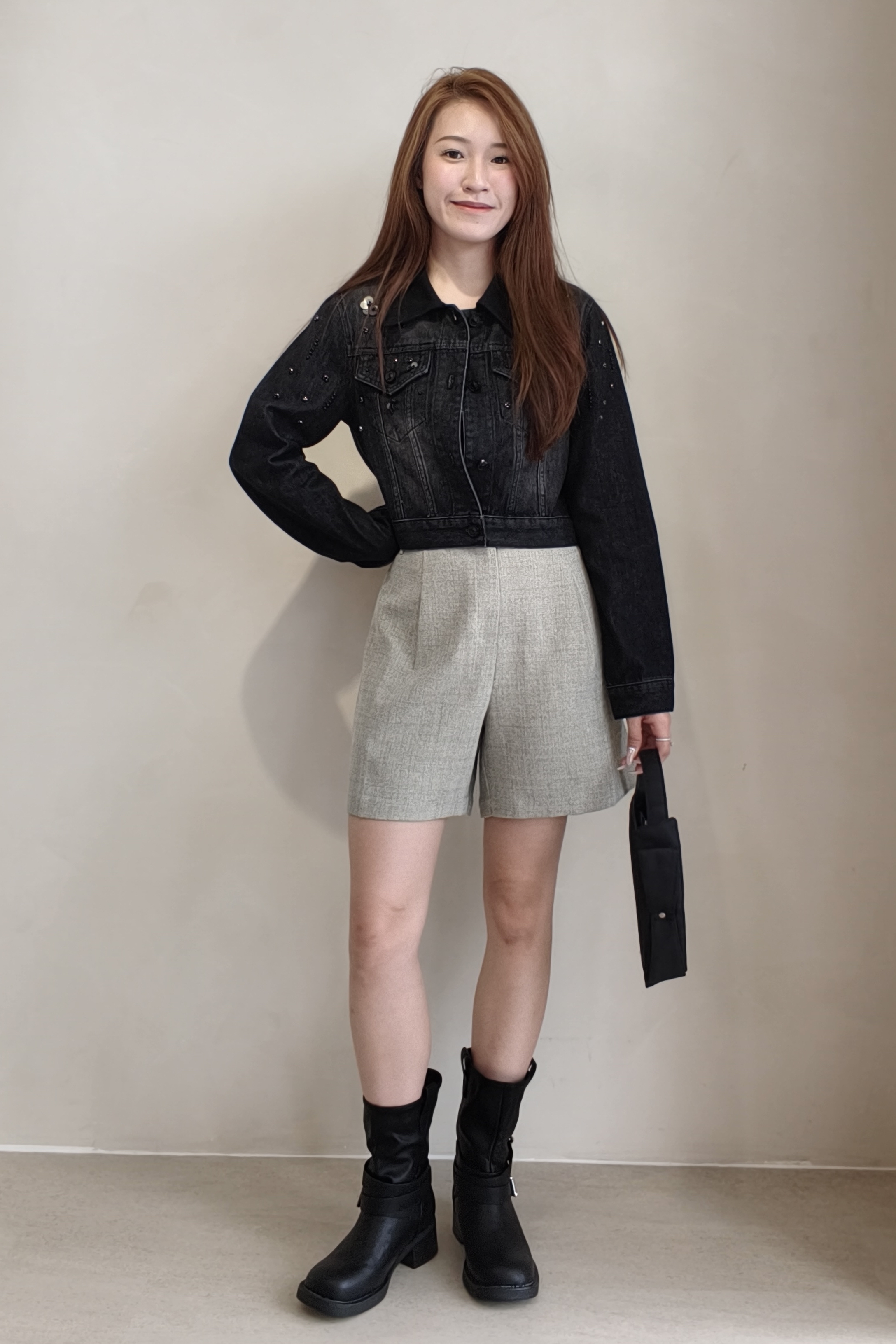 CB2570 Fashionable Denim Cropped Jacket