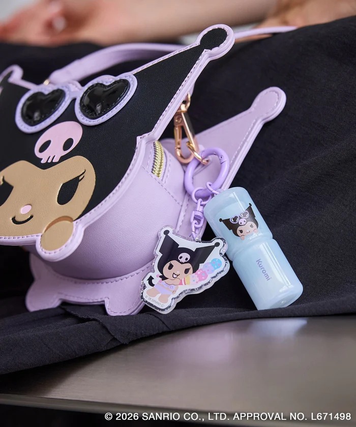 🎀【預訂】ROPE' PICNIC x Sanrio 曬黑造型潤唇膏，附鏡子掛件 - Kuromi