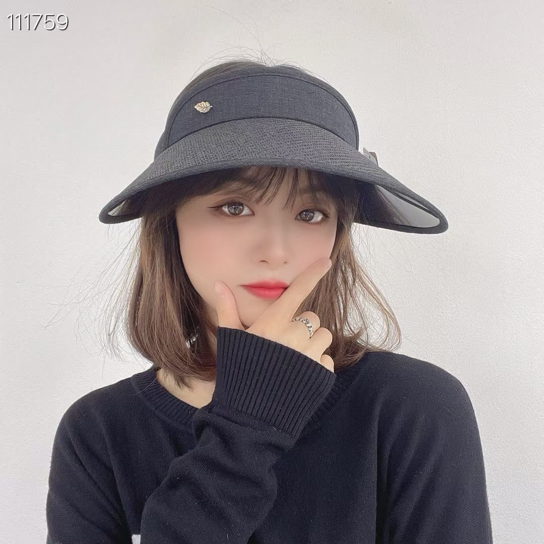 LY17 拼色樹葉釘太陽帽