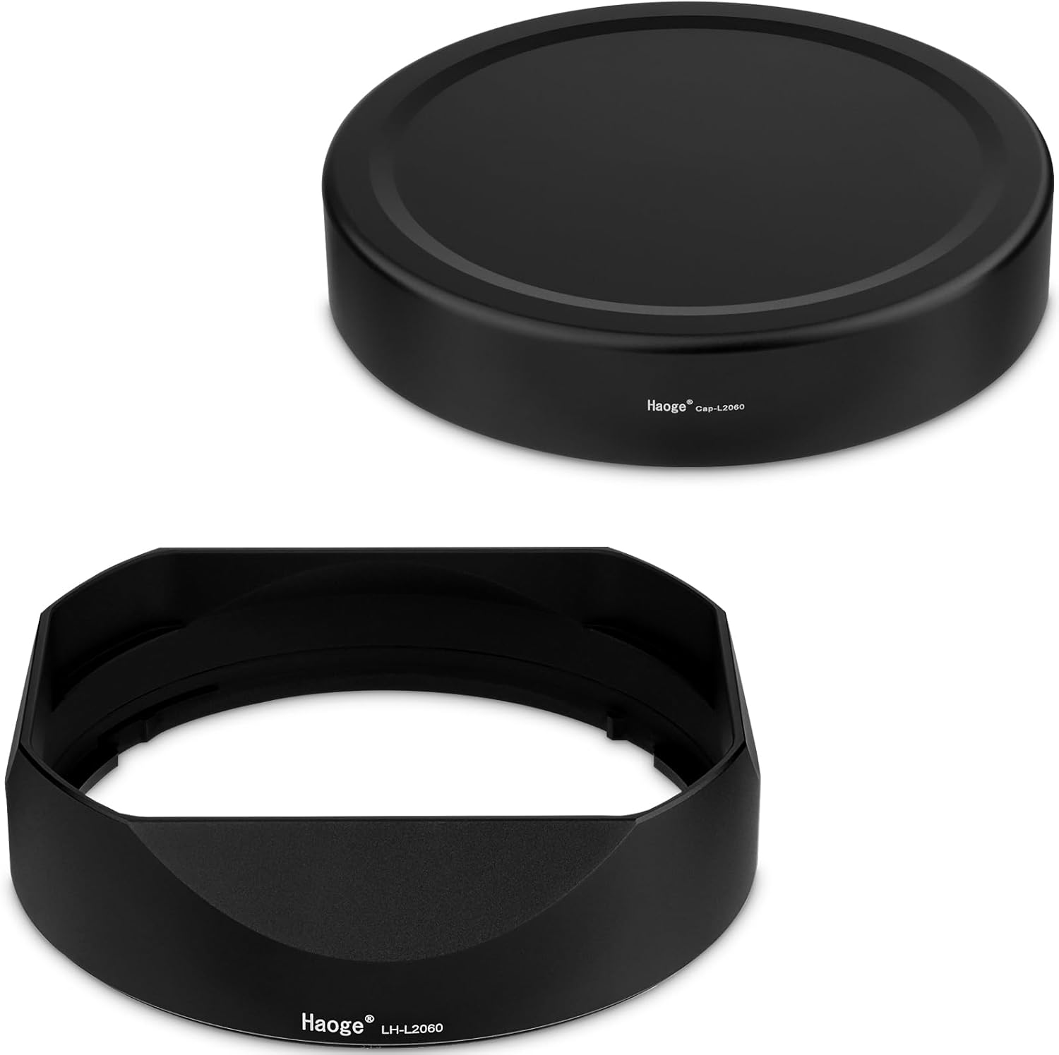 Haoge LH-L2060 Square Metal Lens Hood For Panasonic LUMIX S 20-60mm F3.5 - 5.6 Lens With Metal Cap Kit 方形遮光罩