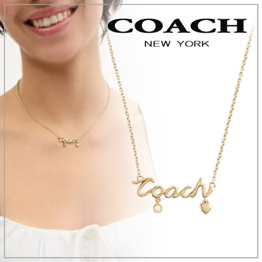 （約4月上旬到貨）🌈Coach Logo 項鍊(金色)💕